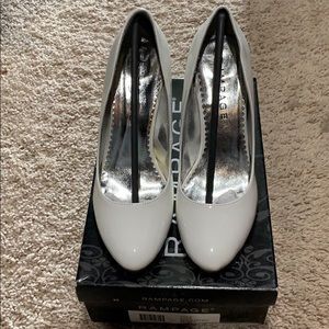 Rampage White Patent Heels